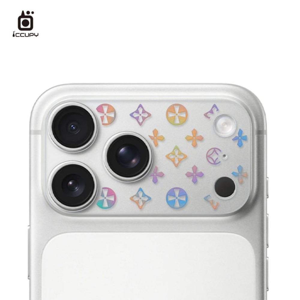 【INS可愛風】彩繪鏡頭底座貼-鏡頭鏤空 i17pro i17 Pro Max  一體式質感霧面底座 韓國靜電貼 台灣製-細節圖7