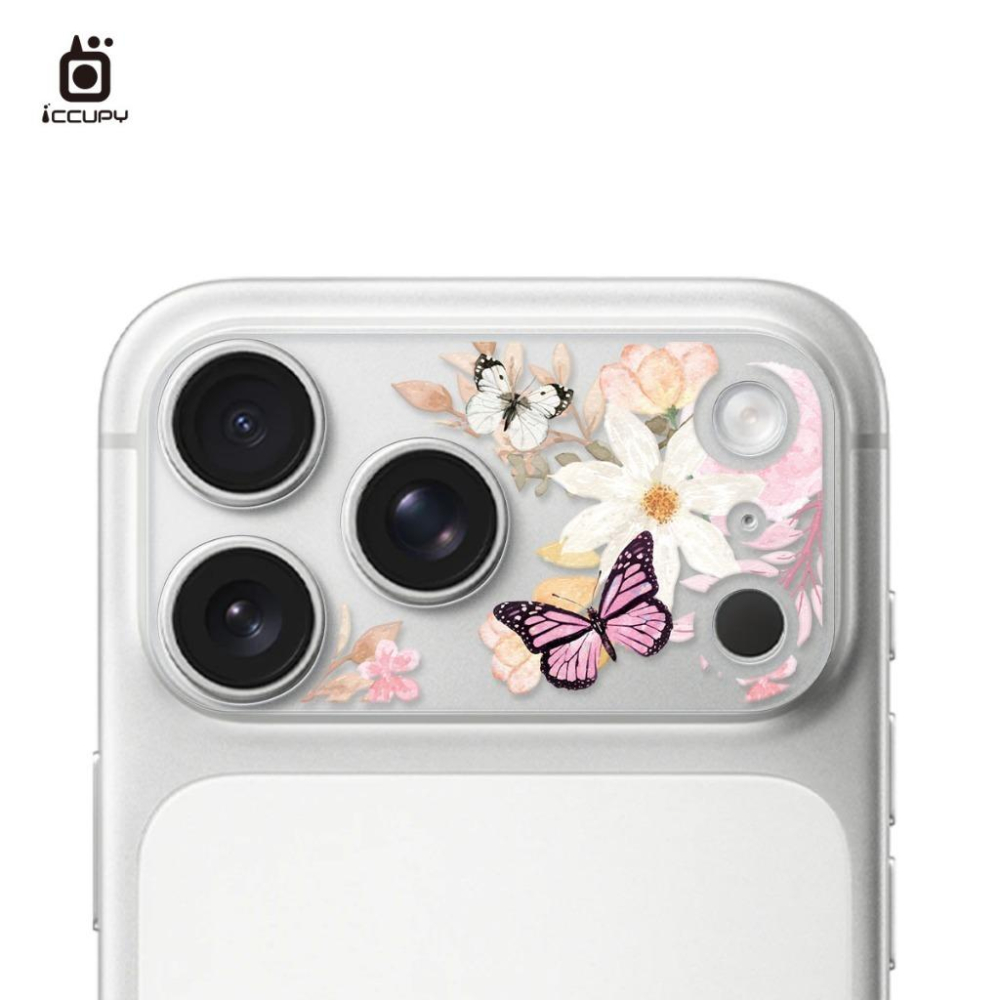 【INS可愛風】彩繪鏡頭底座貼-鏡頭鏤空 i17pro i17 Pro Max  一體式質感霧面底座 韓國靜電貼 台灣製-細節圖9