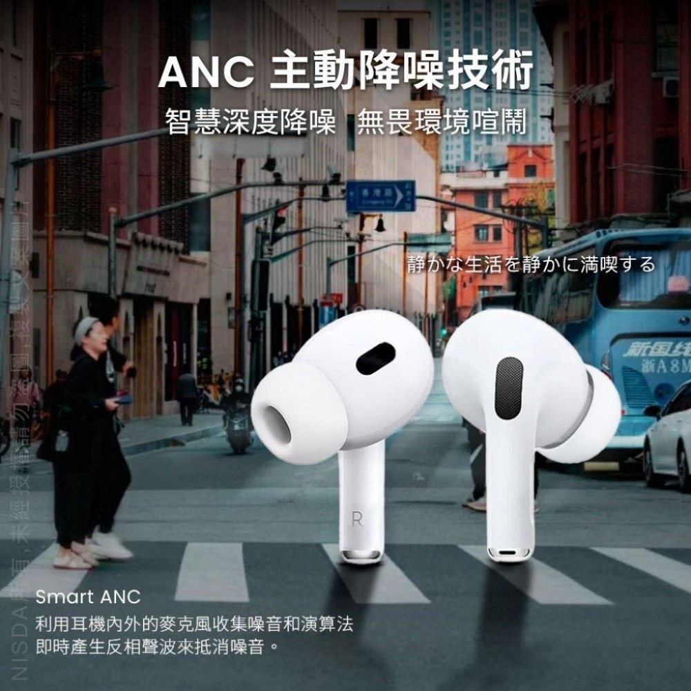 【NISDA】NeoPods  ANC 真無線降噪藍牙耳機 電量顯示 無線耳機 耳機 智能降噪 免持聽筒-細節圖3