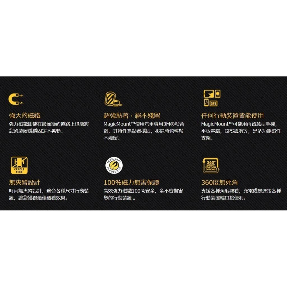 「專業版」【SCOSCHE】 吸力提升30% 車架，磁吸，汽車，機車可用 手機/平板專用貼片 7SH6MT0006-細節圖6