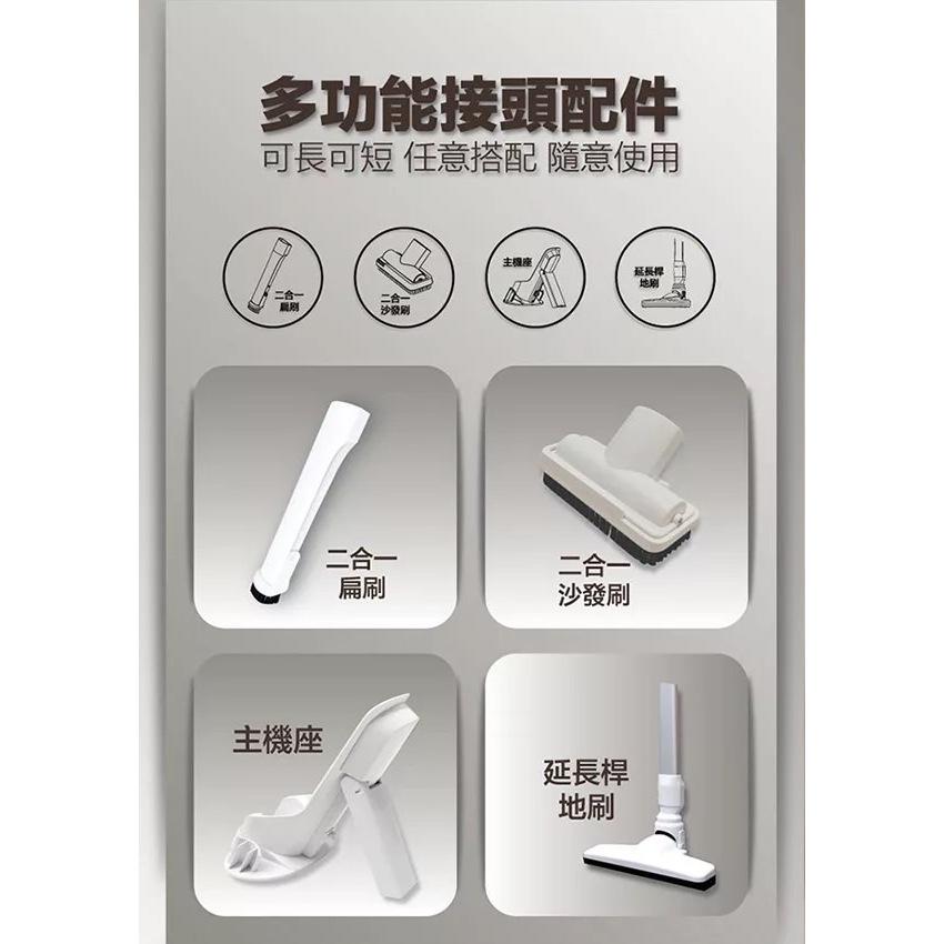 PAUWO 輕量化強吸力USB充電 無線吸塵器PW-168 純淨白 車用吸塵器  免運費-細節圖8