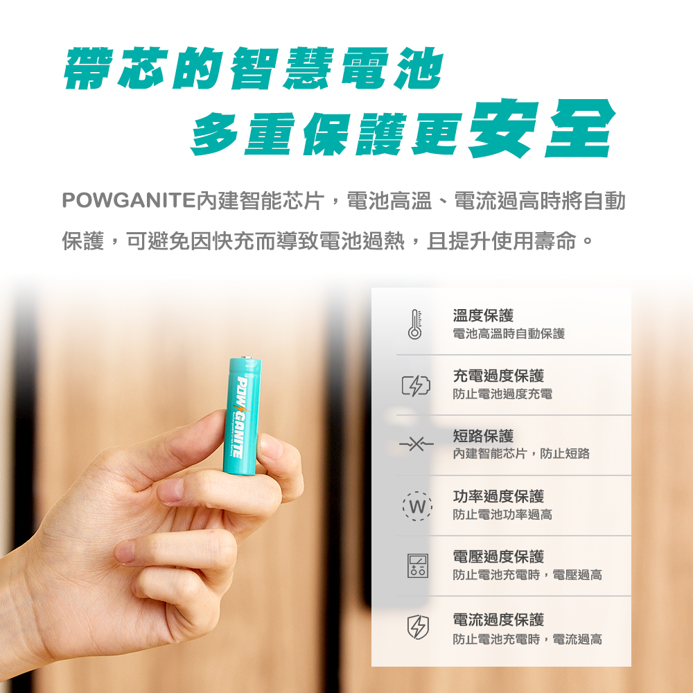 POWGANITE耐能鋰電池充電電池組-細節圖4