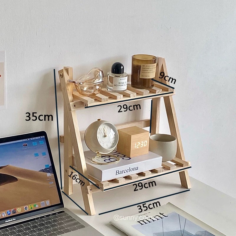 【Roze韓風家居選品】氣質韓風木質桌上置物架/收納架-細節圖2
