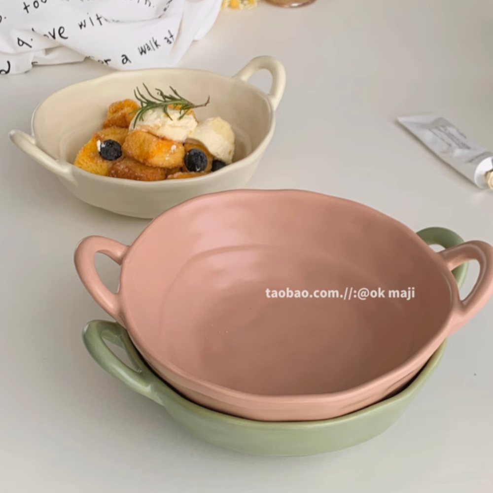 【Roze韓風家居選品】雙耳碗/酸奶、泡麵、沙拉燕麥碗-細節圖3