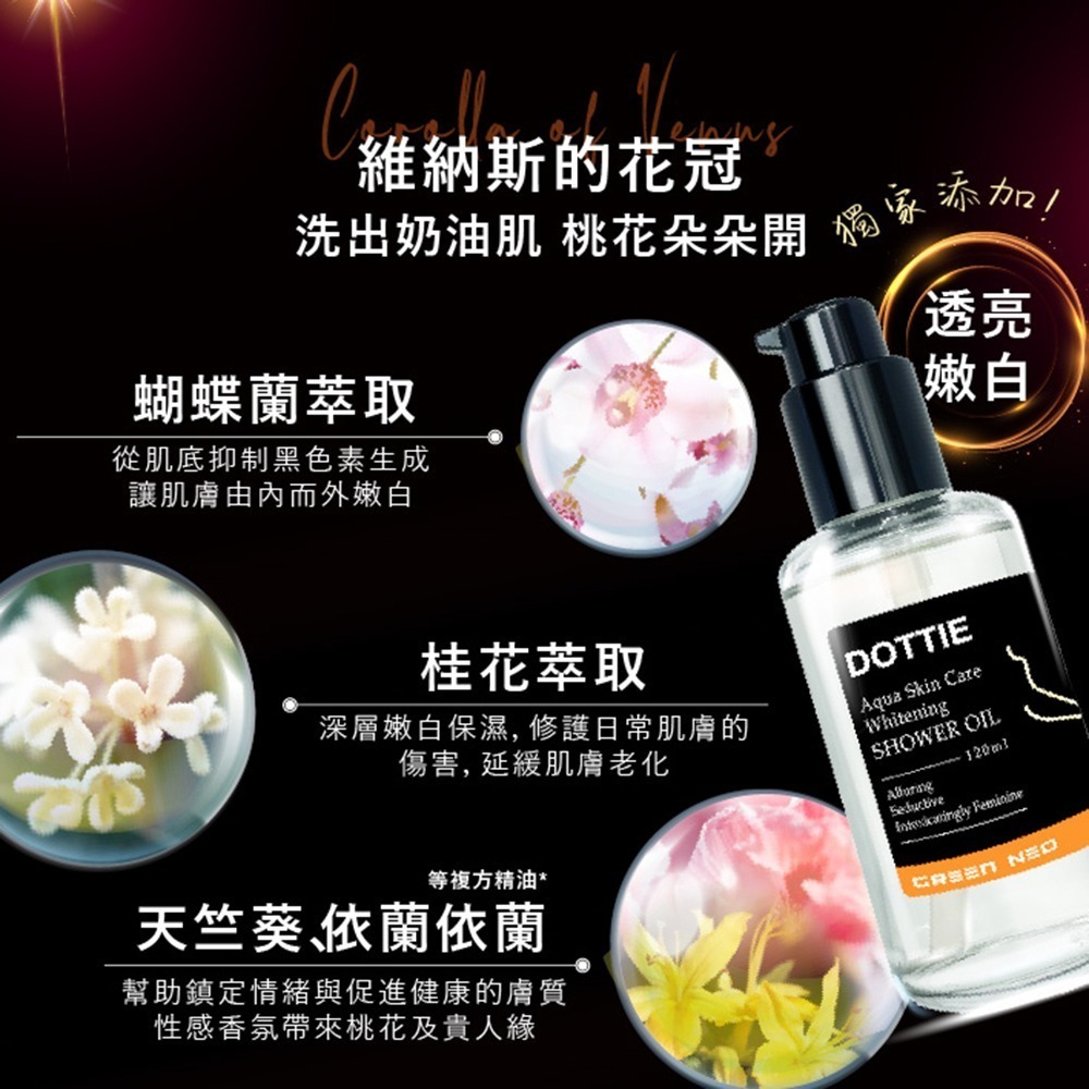 DOTTIE 水感護膚嫩白沐浴油  | 嫩白、提升自信、敏感肌適用｜120ml-細節圖4