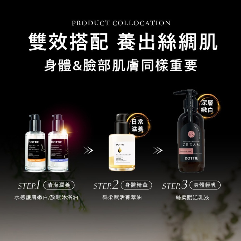 DOTTIE 水感護膚嫩白沐浴油  | 嫩白、提升自信、敏感肌適用｜120ml-細節圖9