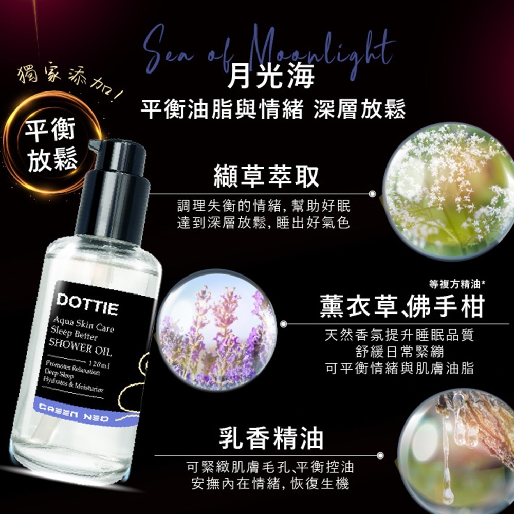 DOTTIE 水感護膚放鬆沐浴油  | 平衡油脂、深層放鬆、敏感肌適用｜120ml-細節圖4