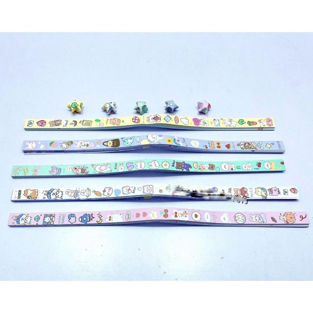 【夜市王】幻夢星星條 彩色折疊DIY 幸運星折紙條1條15元-細節圖3