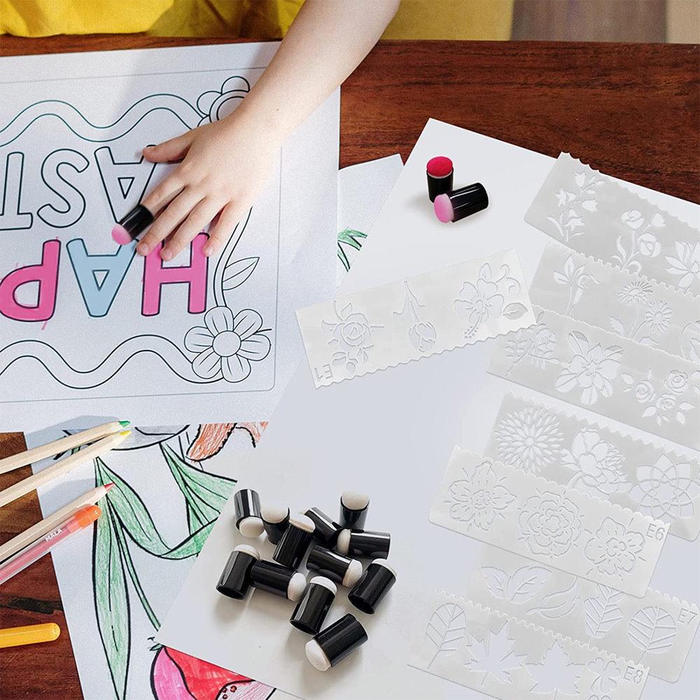 【夜市王】手指畫畫海綿 指套海綿 塗沫工具1個9元-細節圖3