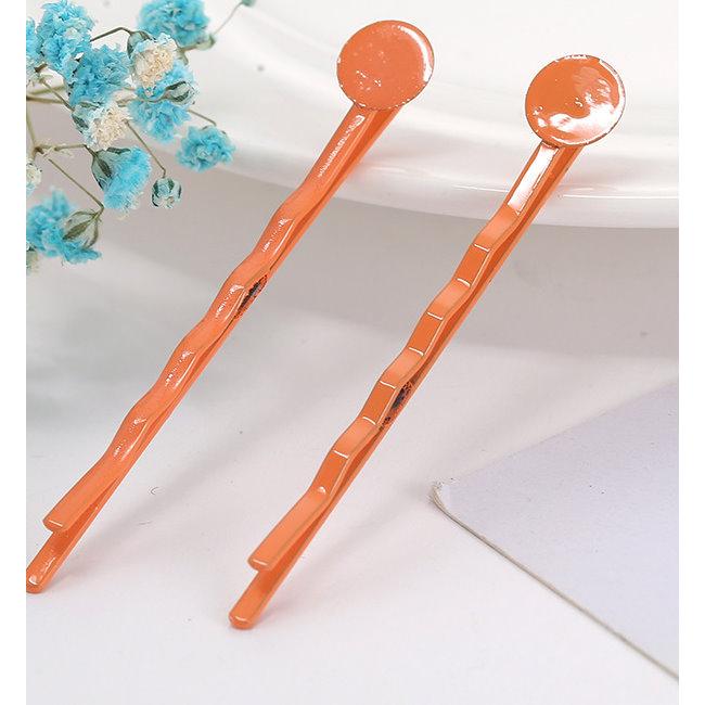 【夜市王】烤漆一字夾四浪圓片5.6MM髮夾 DIY10支9元-細節圖3