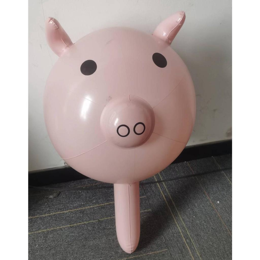 【夜市王】充氣豬頭棒 動物充氣 粉紅豬頭氣球39元-細節圖2