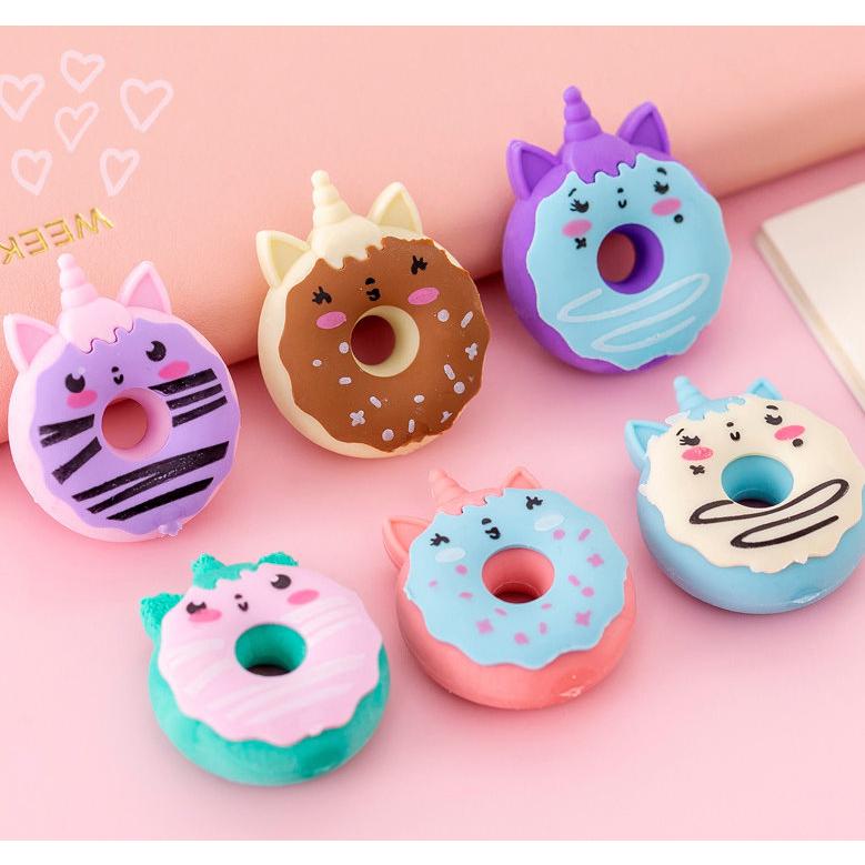【夜市王】甜甜圈獨角獸橡皮4個19元-細節圖3