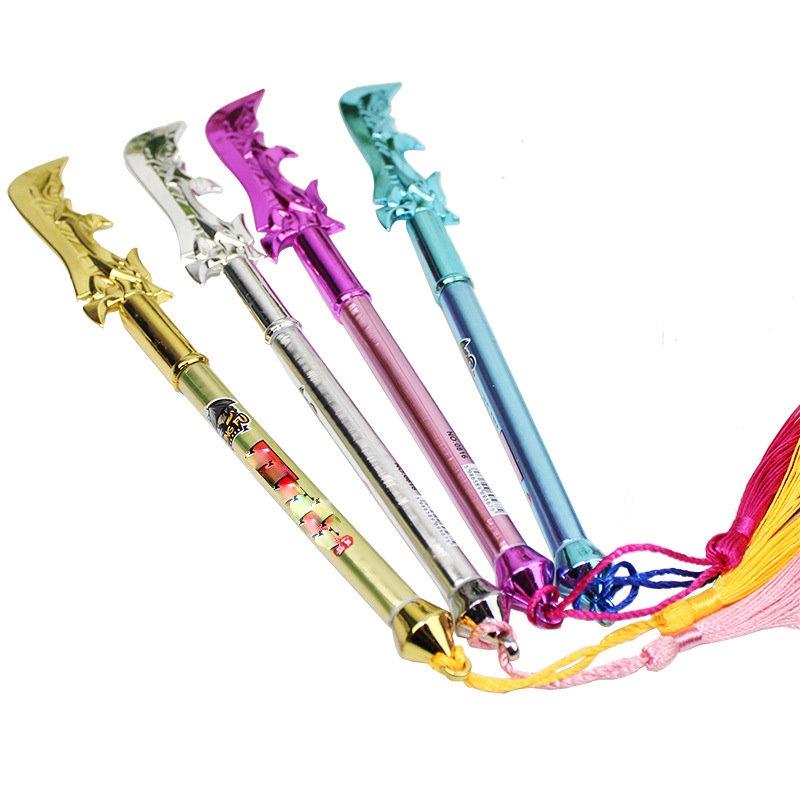 【夜市王】關羽大刀流蘇水筆 15元-細節圖2