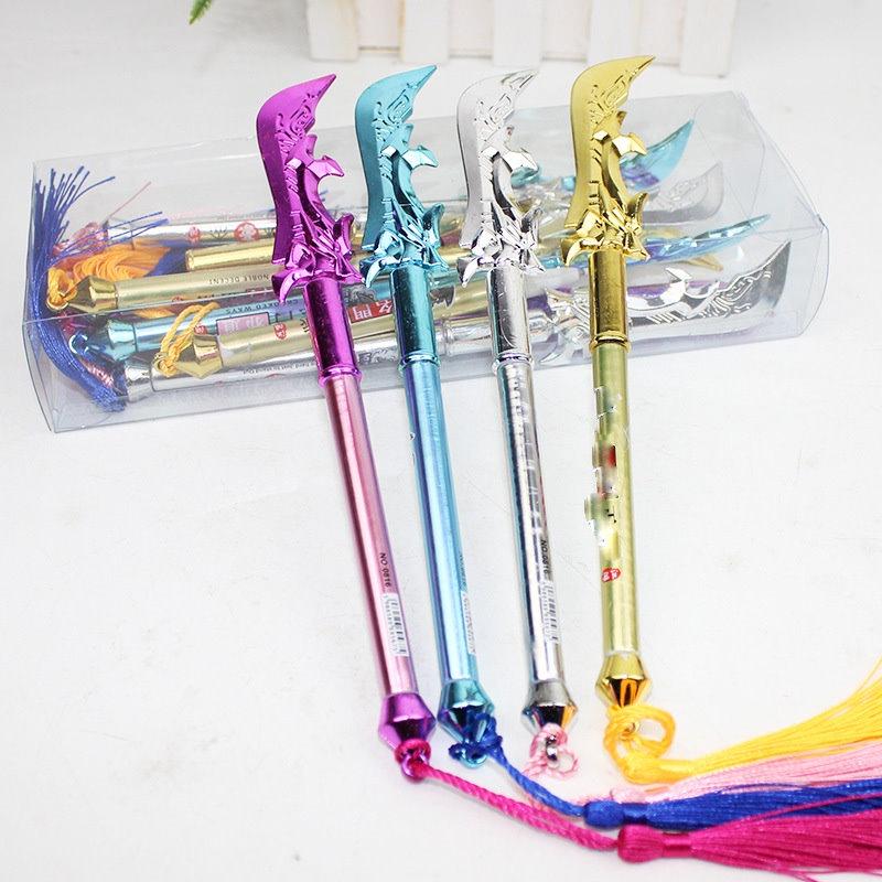 【夜市王】關羽大刀流蘇水筆 15元-細節圖3