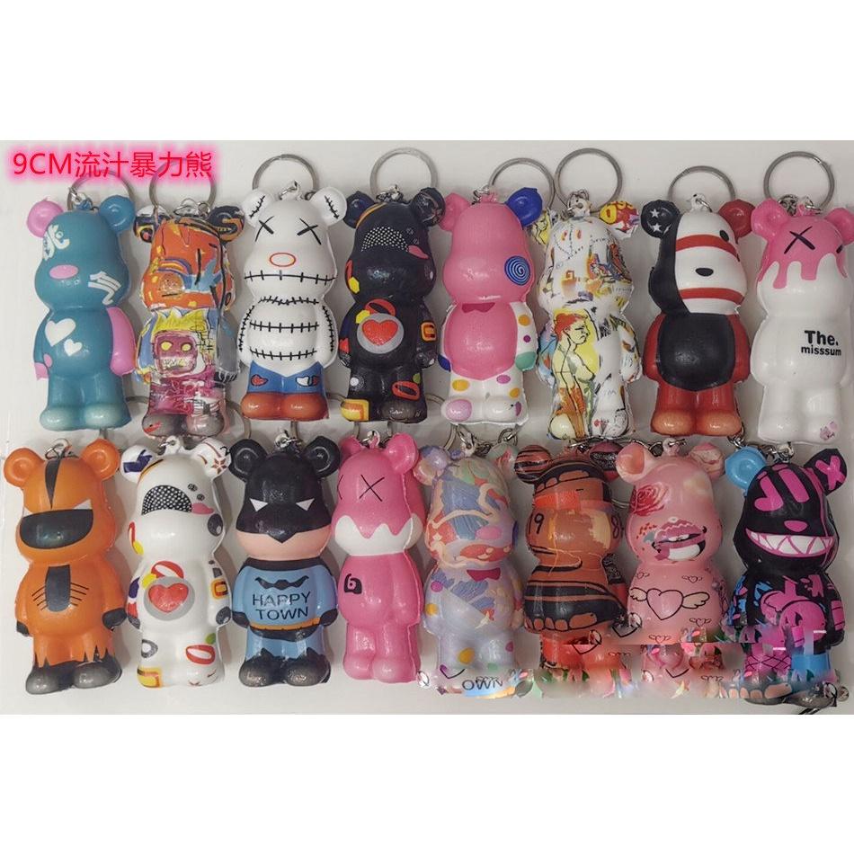 【夜市王】PU慢回彈流體熊鑰匙圈29元-細節圖3