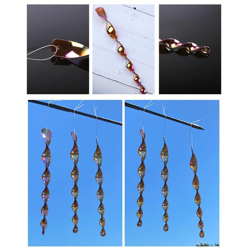 【夜市王】螺旋風轉反光棒 趕鳥鐳射驅鳥棒10支79元-細節圖3