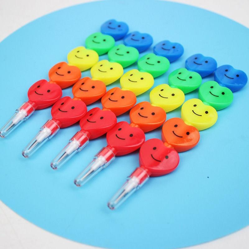 【夜市王】笑臉鉛筆愛心積木鉛筆 免削鉛筆9元-細節圖3