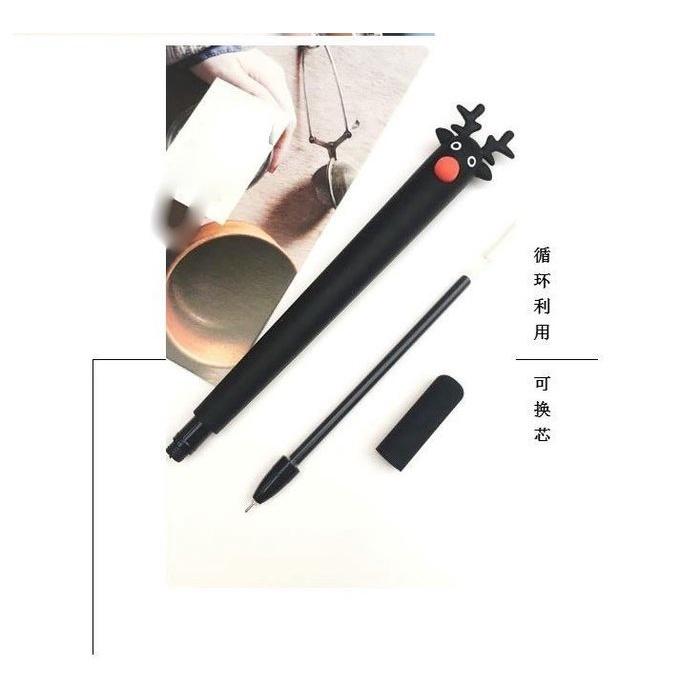 【夜市王】軟膠麋鹿中性筆  麋鹿筆 15元-細節圖2