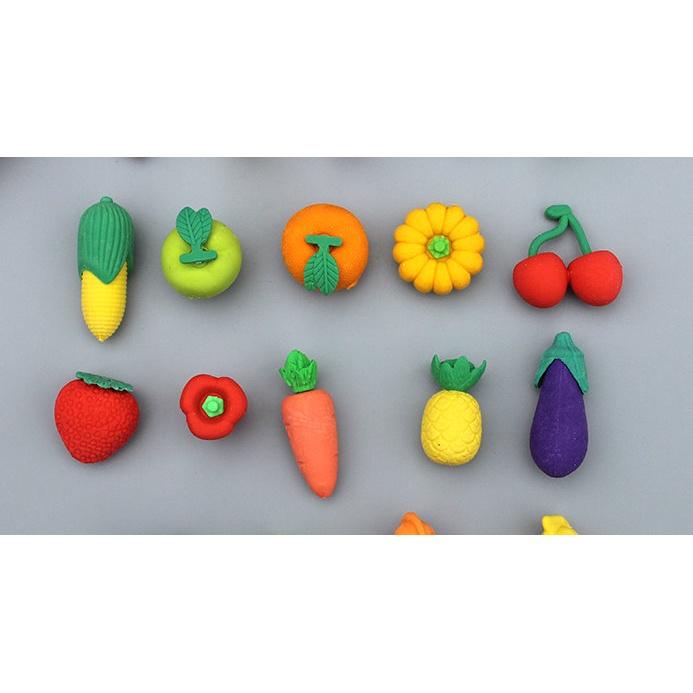 【夜市王】蔬菜水果橡皮10個39元-細節圖2