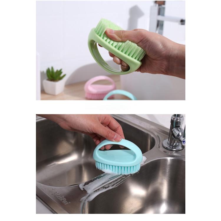 【夜市王】塑膠清潔刷 D型家居洗衣刷 軟毛清洗刷子19 元-細節圖3