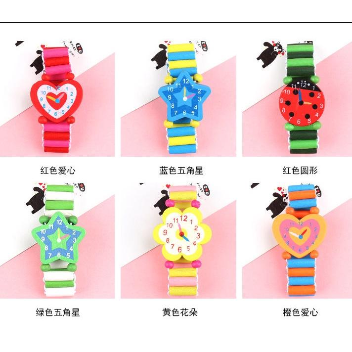 【夜市王】木質鬆緊帶 手錶環保木質小玩具29元-細節圖4