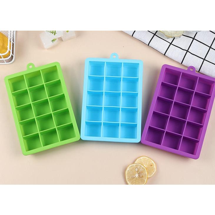 【夜市王】矽膠15格方形無蓋製冰盒 69元-細節圖2