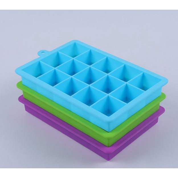 【夜市王】矽膠15格方形無蓋製冰盒 69元-細節圖3