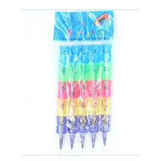 【夜市王】五節熊貓蠟筆及鉛筆 可拆卸 熊貓蠟筆鉛筆 9元-細節圖2