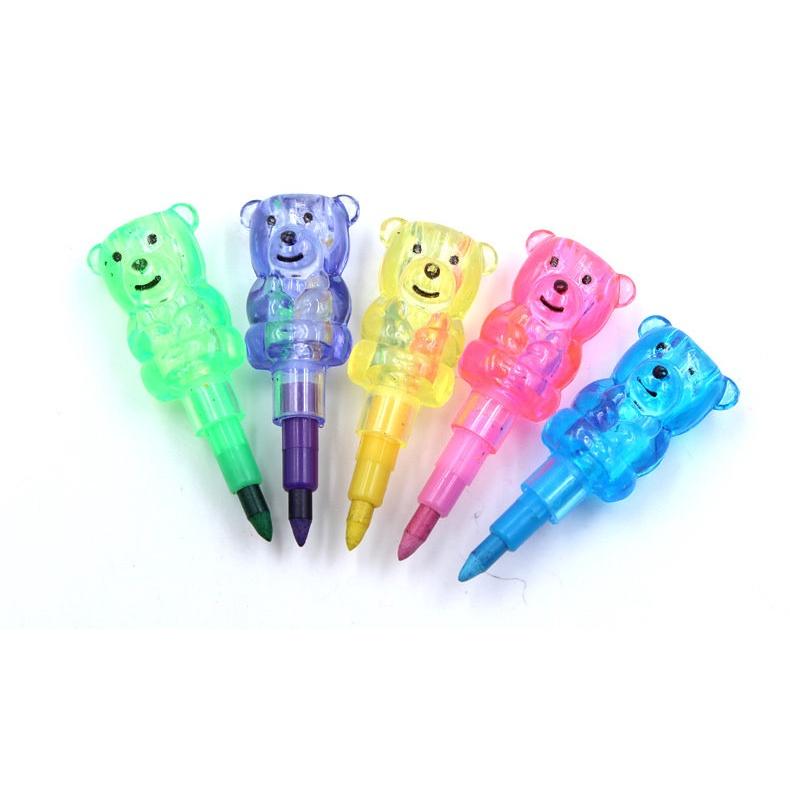 【夜市王】五節熊貓蠟筆及鉛筆 可拆卸 熊貓蠟筆鉛筆 9元-細節圖3