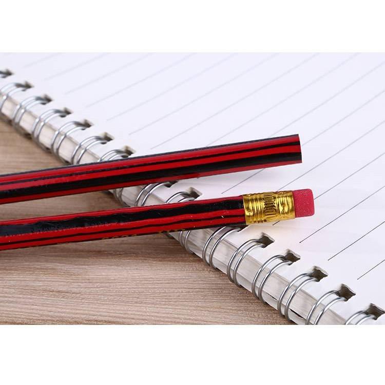 【夜市王】HB鉛筆2b六角紅黑抽條橡皮頭鉛筆10支15元-細節圖3