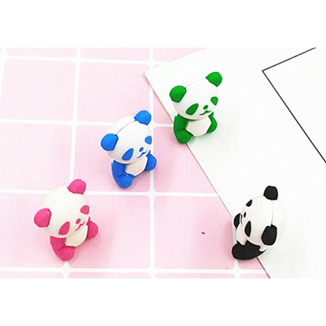 【夜市王】3D熊貓造型橡皮4支19元-細節圖2