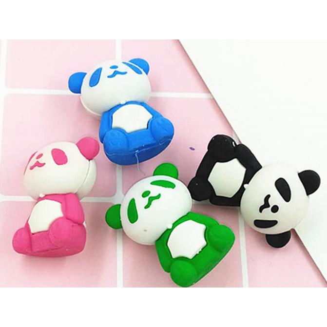 【夜市王】3D熊貓造型橡皮4支19元-細節圖3