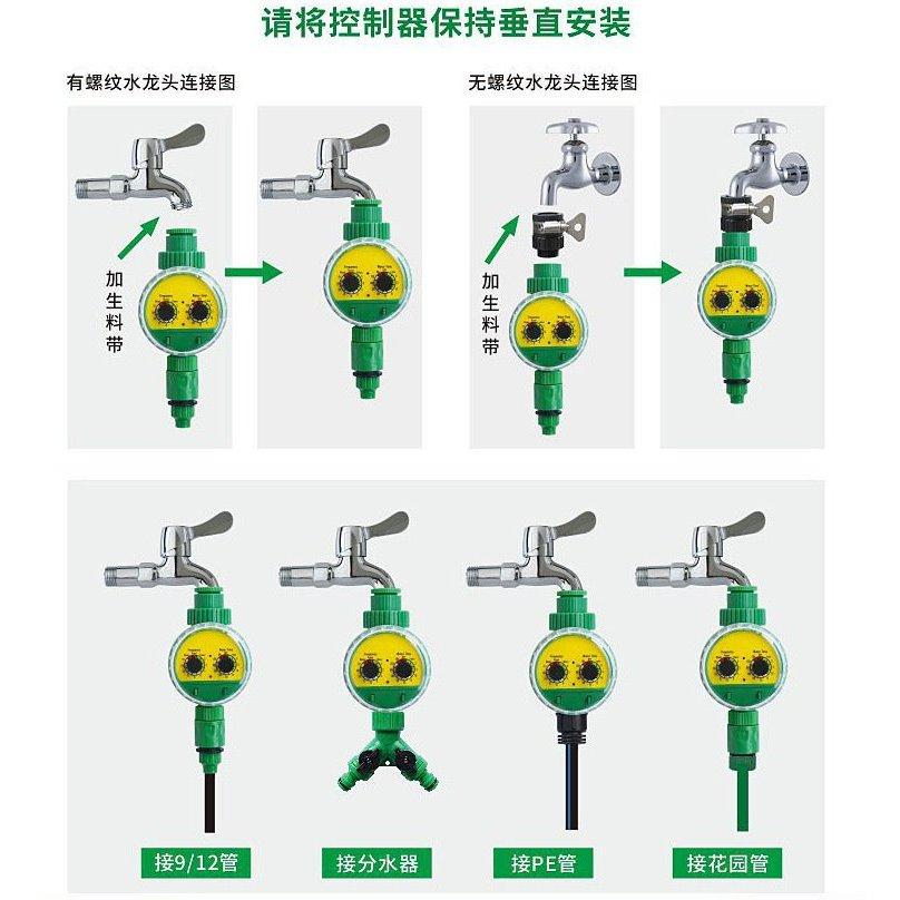 【夜市王】園藝自動灌溉澆花控制器 旋鈕型計時器390元-細節圖2