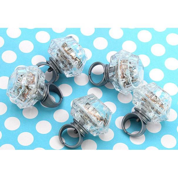 【夜市王】鑽石戒指LED發光戒指 仿真鑽石19元-細節圖3