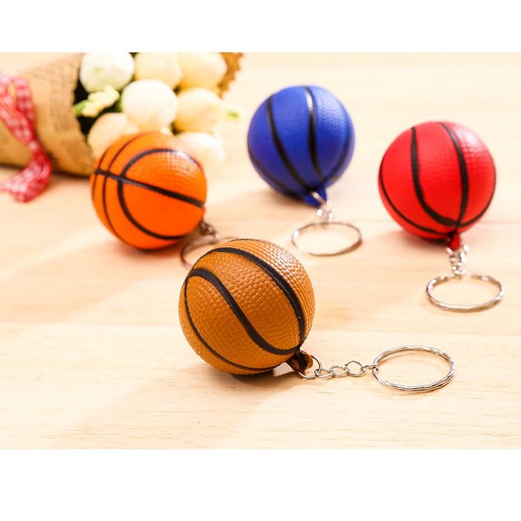【夜市王】4cm PU發泡籃球鑰匙圈 15元-細節圖2