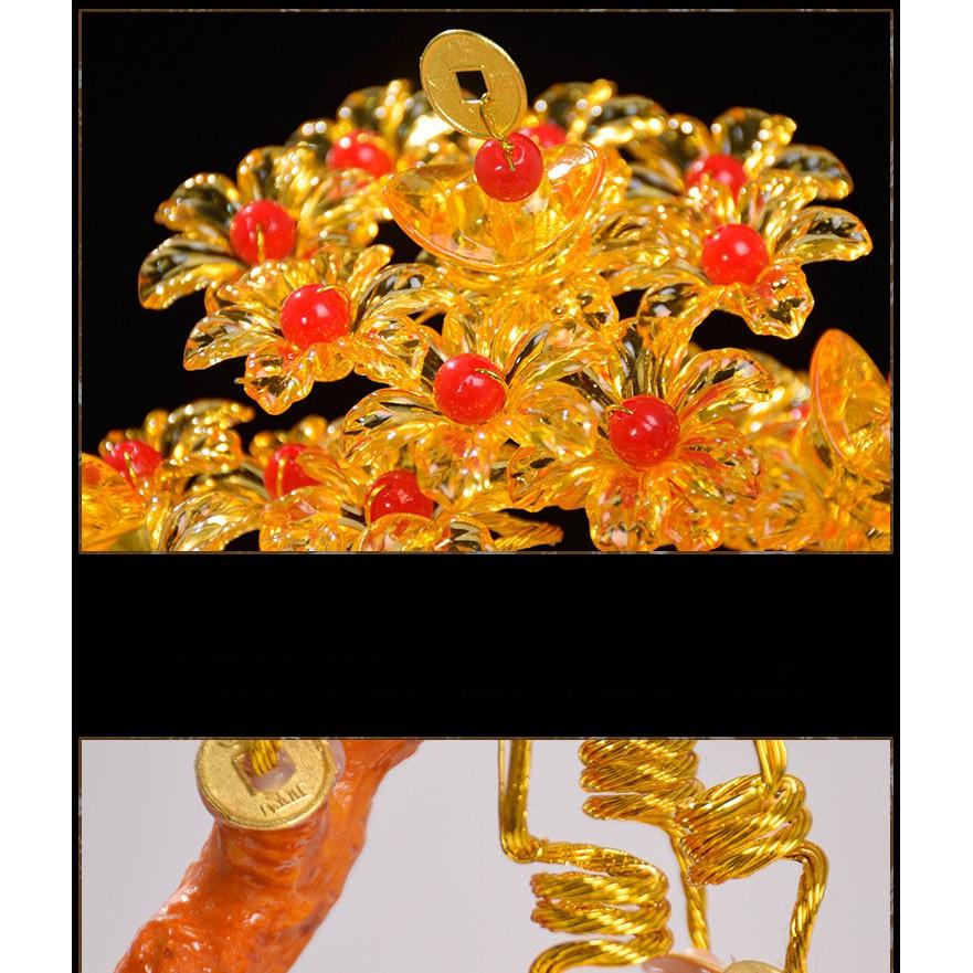 【夜市王】發財樹材料包 招財樹 發財樹 夜光福字牡丹紅色發財樹490元-細節圖2