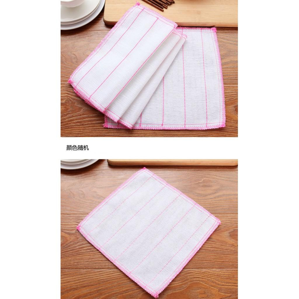 【夜市王】不沾油棉紗洗碗巾 加厚百潔布 桌布 抹布 吸水好 白色抹布 9元-細節圖3