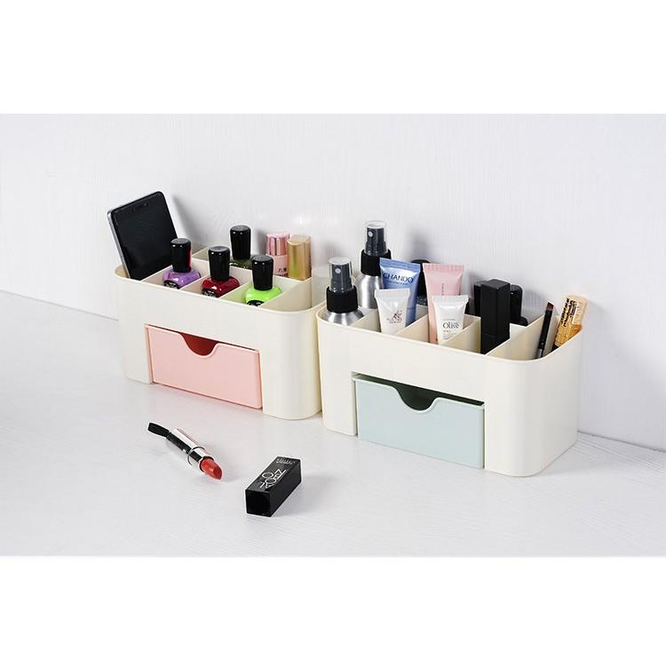 【夜市王】桌面抽屜化妝品收納盒 化妝刷整理盒 桌面首飾護膚品分格梳妝盒 59元-細節圖2