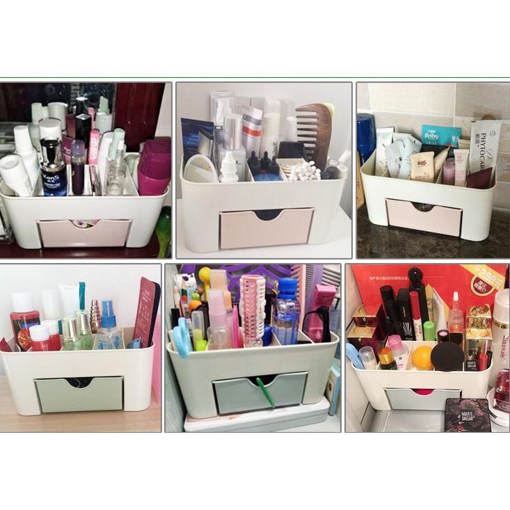 【夜市王】桌面抽屜化妝品收納盒 化妝刷整理盒 桌面首飾護膚品分格梳妝盒 59元-細節圖3