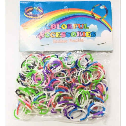【夜市王】彩虹織機 圈圈秀DIY橡皮筋 手工編織玩具 自編手鏈套裝 9元