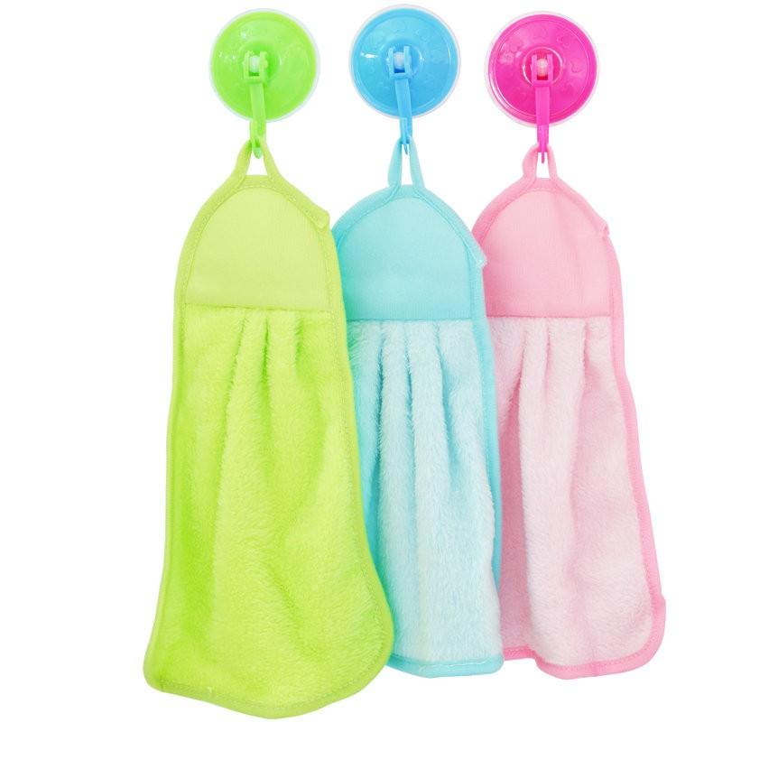 【夜市王】素色珊瑚絨擦手巾 廚房擦手巾 掛式吸水性好 素色珊瑚絨擦手布19元-細節圖2