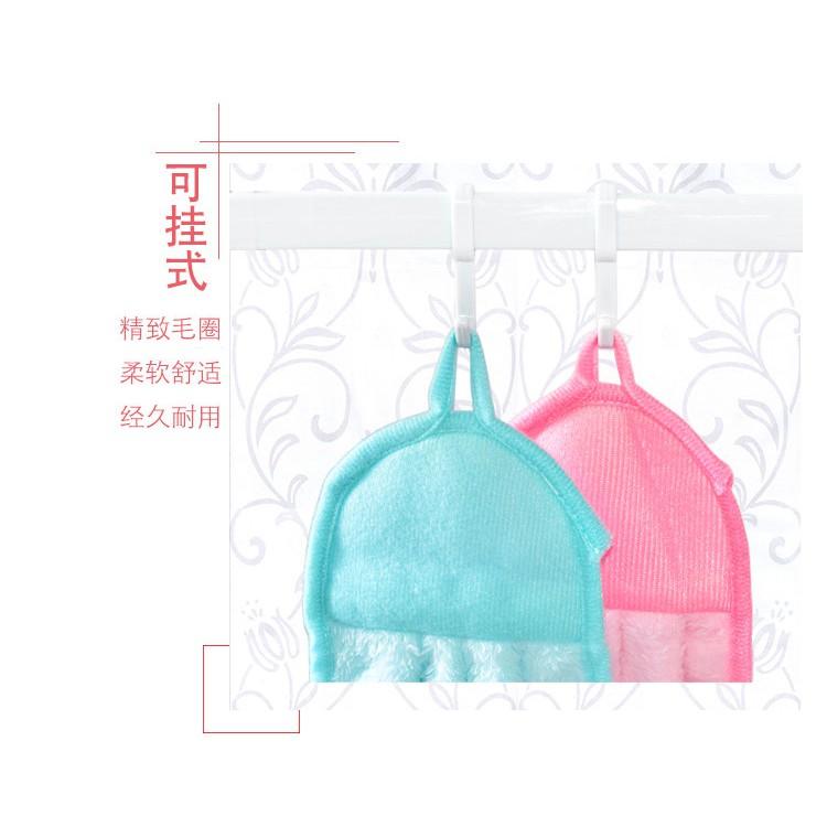 【夜市王】素色珊瑚絨擦手巾 廚房擦手巾 掛式吸水性好 素色珊瑚絨擦手布19元-細節圖3
