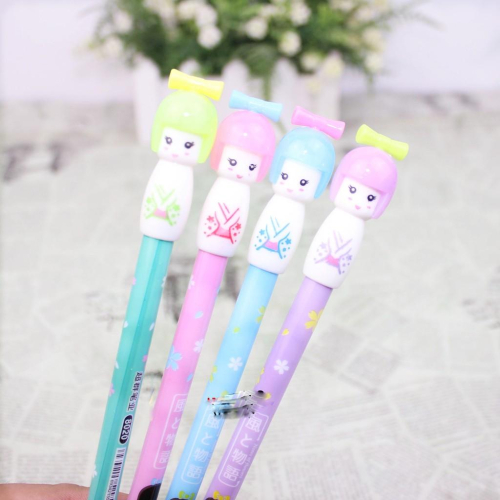 【夜市王】日本娃娃和服女孩針管式水筆 中性筆 和服女孩筆 9元