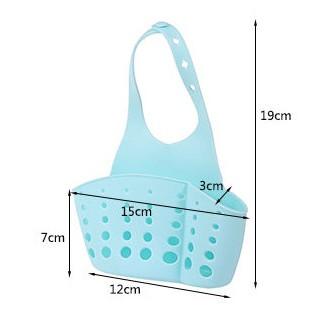 【夜市王】廚房水槽海綿收納掛籃 可調節按扣式瀝水架 水龍頭收納掛袋 29元-細節圖2