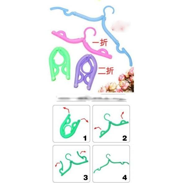 【夜市王】旅行彩色折疊衣架 晾曬衣架 簡便衣架 魔術衣架 19元-細節圖3