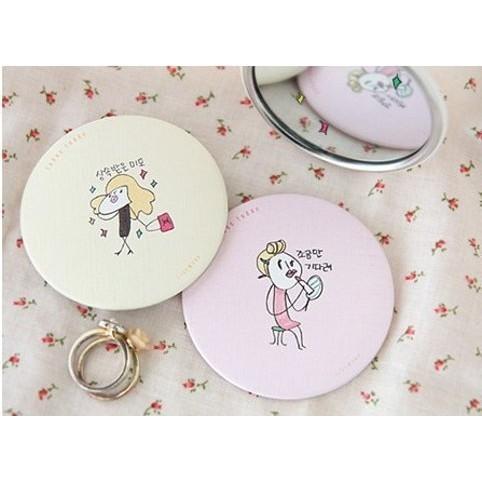 【夜市王】甜美可愛小鏡子 餅乾化妝鏡 隨身鏡 美容鏡 25元-細節圖3