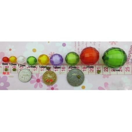 【夜市王】8MM珠  DIY手工串珠材料8mm96面壓克力地球珠子 珠中珠 8MM珠 100顆15元-細節圖2
