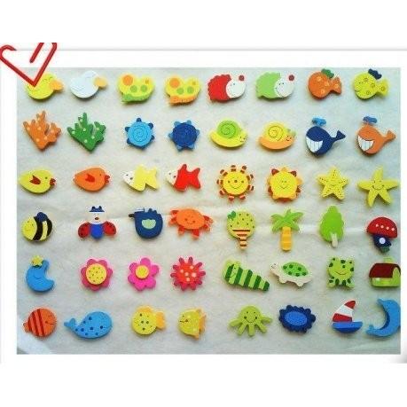 【夜市王】寶寶認知大全|強磁性木質冰箱貼|磁貼|創意隨機12個裝 29元-細節圖3