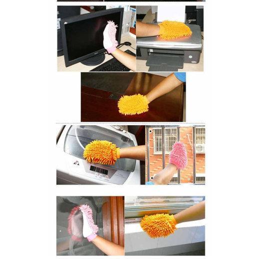 【夜市王】雪尼爾超微纖洗車手套 打蠟手套 清潔手套 擦車布 抹布25元-細節圖2