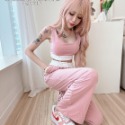 【S.T SHOP】8184簡單俐落罩杯配色背心+彈性寬褲(罩杯不可拆)-規格圖11